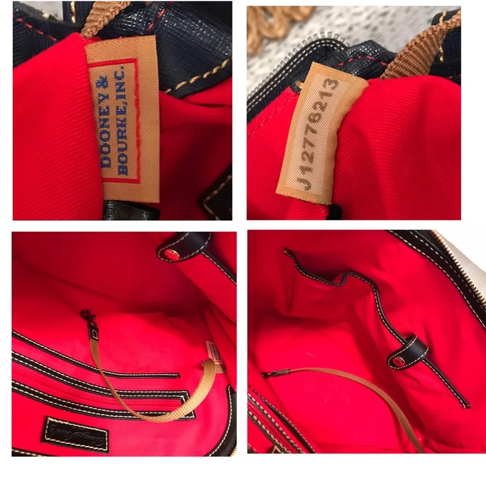 Dooney & Bourke Cottage Garden Ruby Satchel Midnight Blue